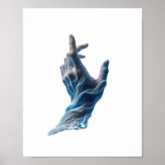 Oogverblindend zilver WATER MAGIC Slogan ontwerp Poster (Voorkant)