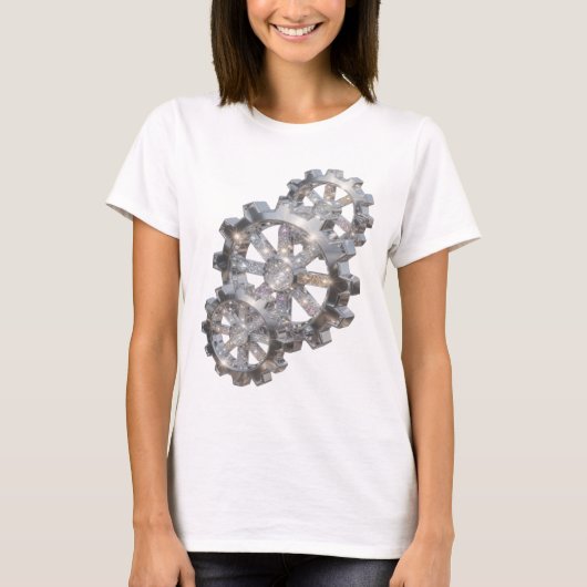 Oogverblindend Zilveren ABSTRACTE KUNST Modeprint T-shirt (Voorkant)