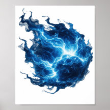 Oogverblindend zilveren BLUE FLAME-afdruk