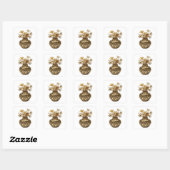 Oogverblindend zilveren decal ontwerp vierkante sticker (Vel)