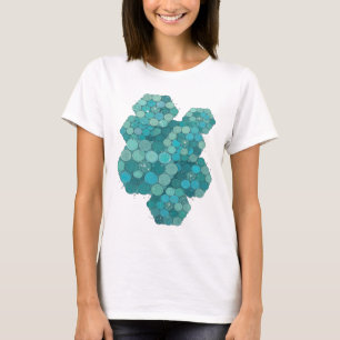 Oogverblindend zilveren UNKNWN artistiek motief T-shirt