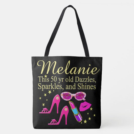 OOGVERBLINDENDE 50E VERJAARDAG GEPERSONALISEERDE C TOTE BAG (Voorkant)