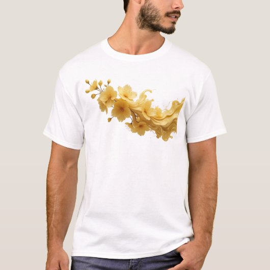 Oogverblindende ABSTRACTE BLOEMKUNST T-shirt (Voorkant)