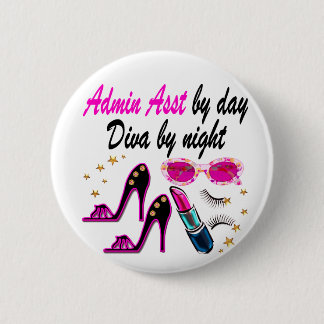 OOGVERBLINDENDE ADMIN ASST DIVA RONDE BUTTON 5,7 CM