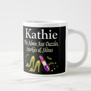 OOGVERBLINDENDE ADMIN ASST GOLD GEPERSONALISEERD M GROTE KOFFIEKOP