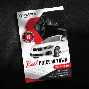 Oogverblindende autodealer Car Rental Autohuur Flyer