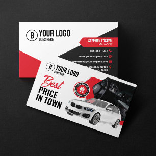 Oogverblindende autohandel Autoverhuur Autoverhuur Visitekaartje