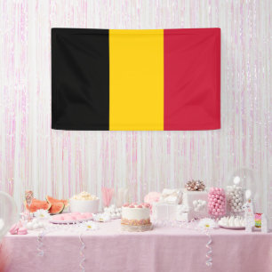 Oogverblindende Belgische Vlag voor Nationale Trot Spandoek