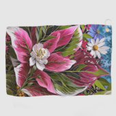 Oogverblindende bloemen golfhanddoek (Horizontaal)