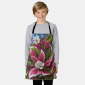 Oogverblindende bloemen schort (Gedragen)