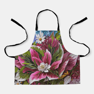 Oogverblindende bloemen schort