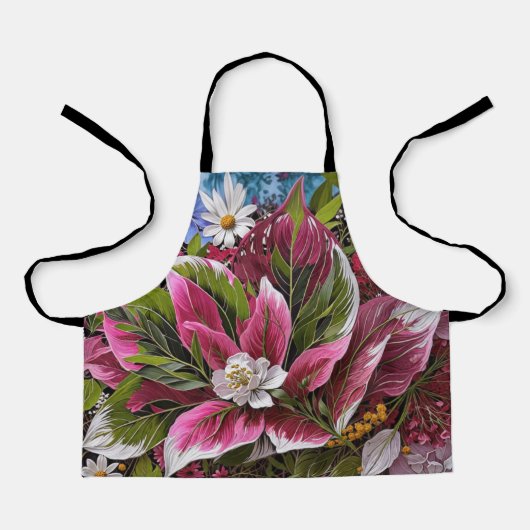 Oogverblindende bloemen schort (Voorkant)