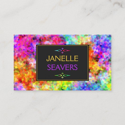 oogverblindende Chakra-kleuren Visitekaartje (Voorkant)
