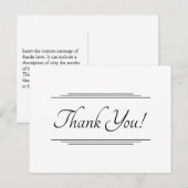 Oogverblindende "Dank je!" briefkaart (Voorkant / Achterkant)