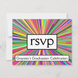 Oogverblindende en aandacht trekkende "rsvp"-kaart RSVP kaartje