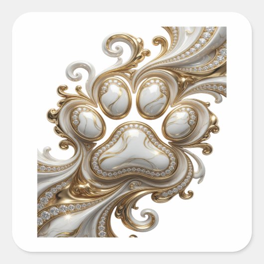 Oogverblindende gouden abstracte gift sticker (Voorkant)