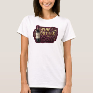 Oogverblindende gouden WIJNFLES EN AFKOELEN T-shirt