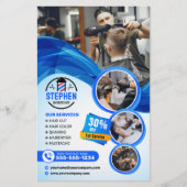 Oogverblindende Kapperszaak Kapper Haarstylist Flyer (Voorkant)