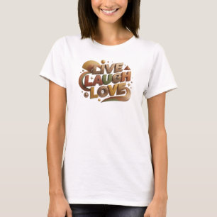 Oogverblindende LIVE LAUGH LOVE Modeprint T-shirt