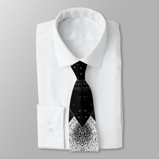 Oogverblindende monochrome stippel abstracte halsd stropdas (Gebonden)