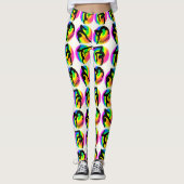 OOGVERBLINDENDE REGENBOOG WERVELT GYMNASTIEK LEGGI LEGGINGS (Voorkant)