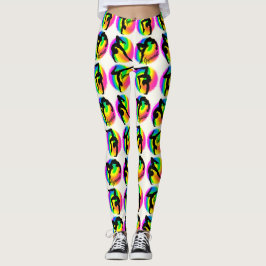 OOGVERBLINDENDE REGENBOOG WERVELT GYMNASTIEK LEGGI LEGGINGS