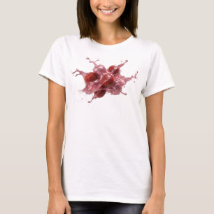 Oogverblindende Roze Abstracte Aardbeien T-shirt