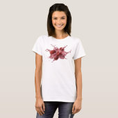 Oogverblindende Roze Abstracte Aardbeien T-shirt (Voorkant volledig)