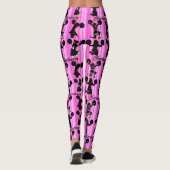 OOGVERBLINDENDE ROZE GESTREEPTE CHEERLEADERENDE LE LEGGINGS (Achterkant)