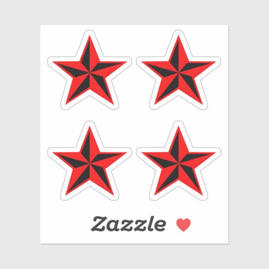 Oogverblindende ster mark sticker set in vier vel  (Vel)