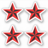 Oogverblindende ster mark sticker set in vier veld (Voorkant)