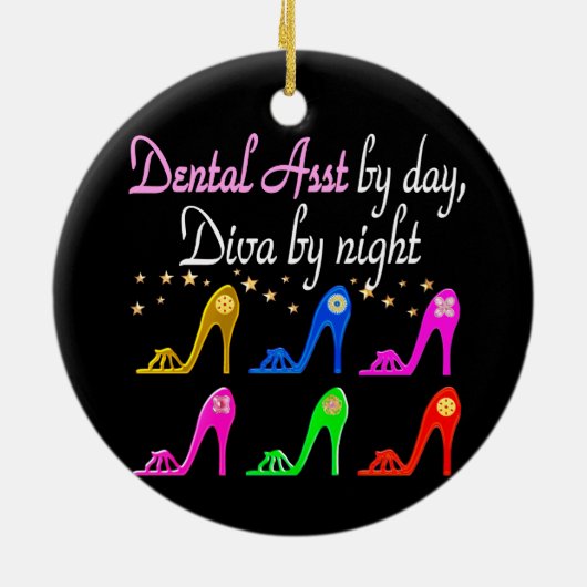 OOGVERBLINDENDE TANDHEELKUNDIGE ASSISTENT SCHOENEN KERAMISCH ORNAMENT (Achterkant)