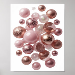 Oogverblindende Zilveren ABSTRACTE KUNST Kunstprin Poster
