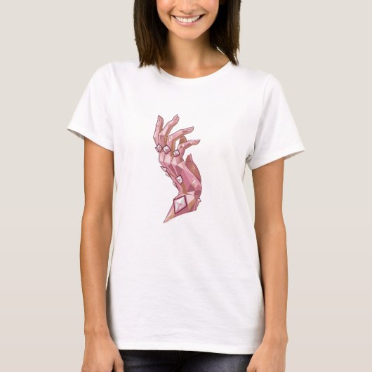 Oogverblindende zilveren ABSTRACTE KUNST Statement T-shirt (Voorkant)