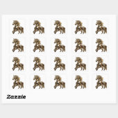 Oogverblindende zilveren abstracte sticker afbeeld (Vel)