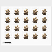 Oogverblindende zilveren abstracte stickerprint vierkante sticker (Vel)