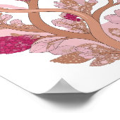 Oogverblindende zilveren CRYSTAL TREE Statement De Poster (Hoek)