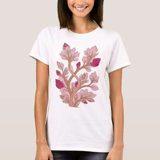 Oogverblindende zilveren CRYSTAL TREE Statement De T-shirt (Voorkant)