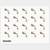 Oogverblindende zilveren GELDZAK Sticker Design (Vel)