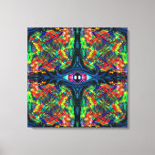 Oogverdraaiing en trippy schilderen canvas afdruk (Voorkant)
