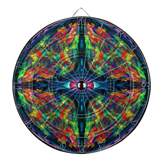 Oogverdraaiing en trippy schilderen dartbord (Voorkant)