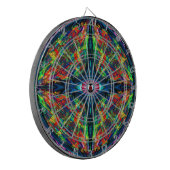 Oogverdraaiing en trippy schilderen dartbord (Voorkant Links)