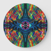 Oogverdraaiing en trippy schilderen grote klok (Voorkant)