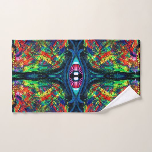 Oogverdraaiing en trippy schilderen handdoek (Handdoek)