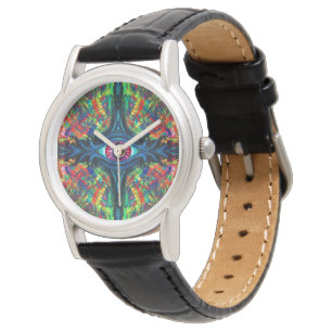 Oogverdraaiing en trippy schilderen horloge