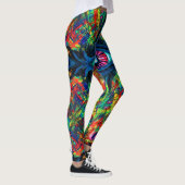 Oogverdraaiing en trippy schilderen leggings (Rechts)