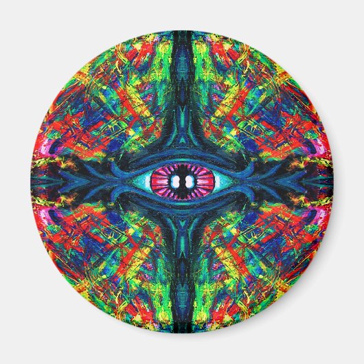 Oogverdraaiing en trippy schilderen magneet (Voorkant)