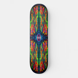 Oogverdraaiing en trippy schilderen persoonlijk skateboard