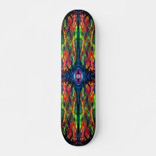 Oogverdraaiing en trippy schilderen persoonlijk skateboard