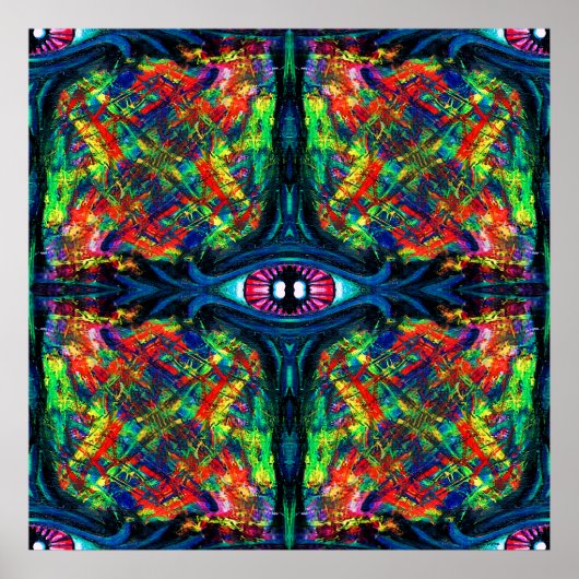 Oogverdraaiing en trippy schilderen poster (Voorkant)